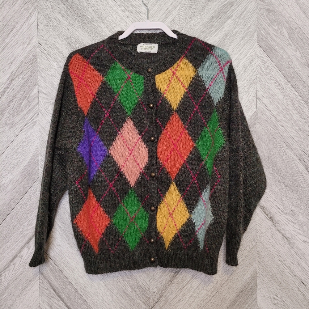 United Colors Of Benetton Italy Argyle Print Mohai